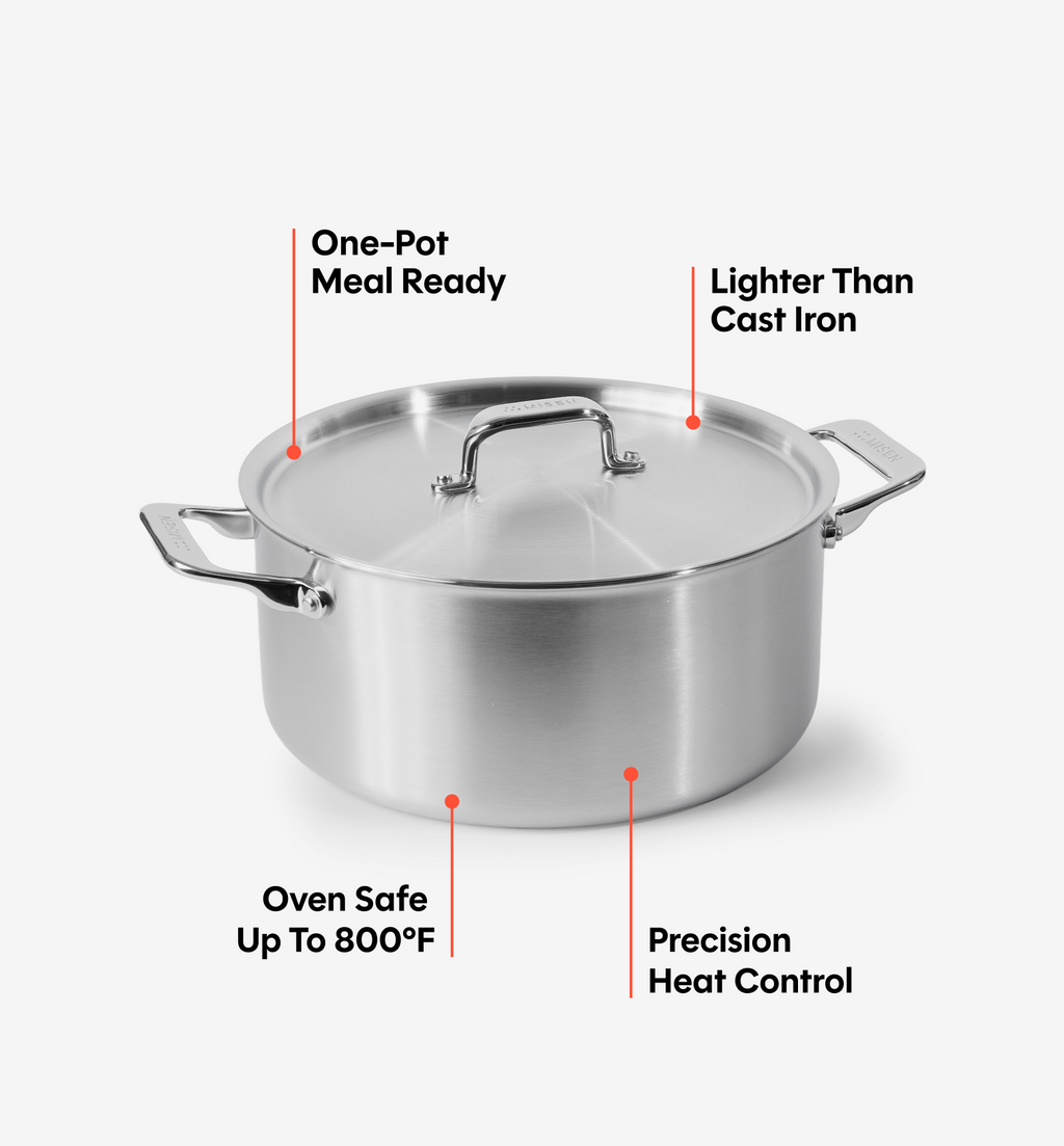 6.75 QT Stainless Steel Dutch Oven